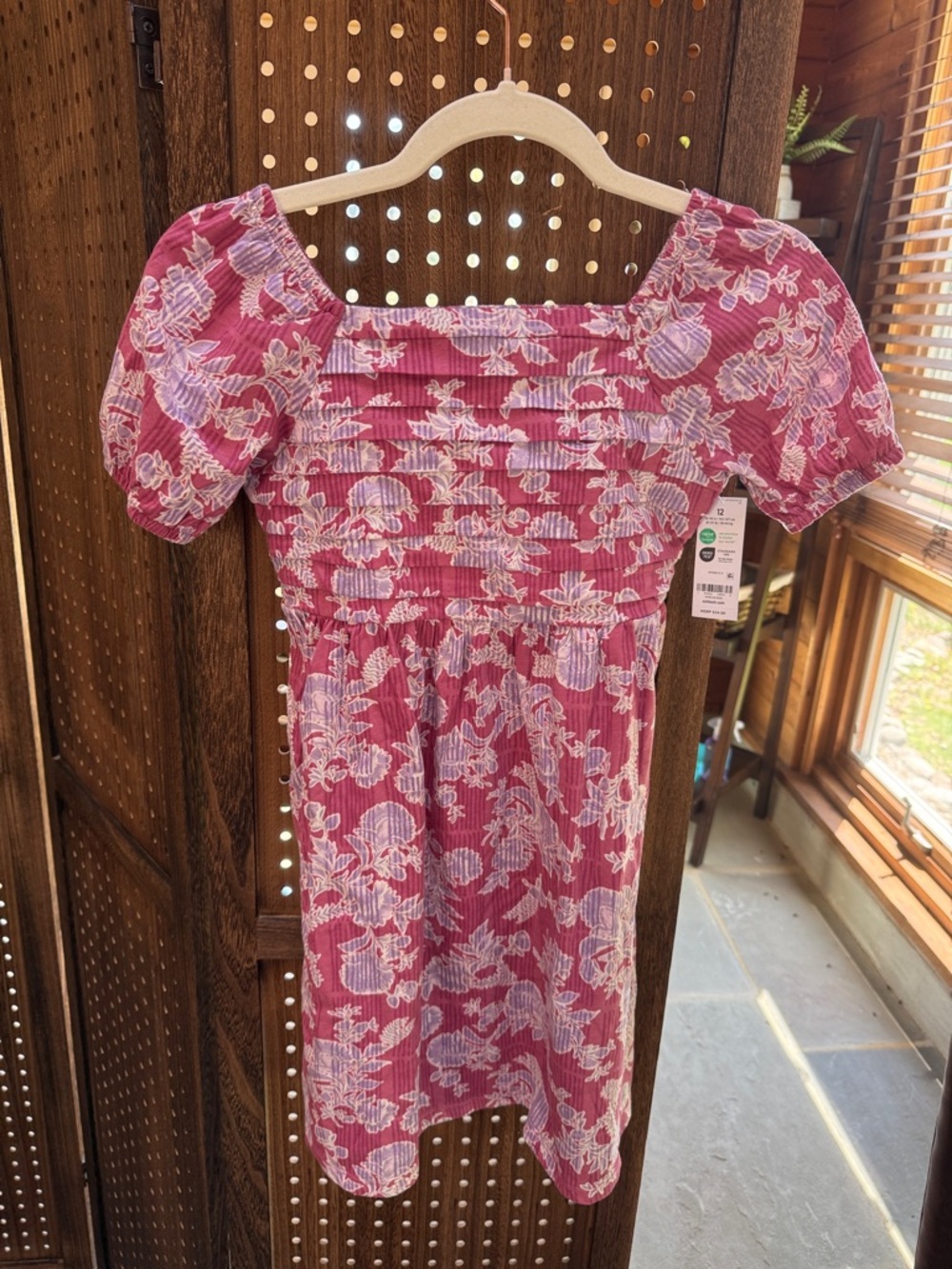 OshKosh B'gosh Pink Floral Smocked Casual Dress